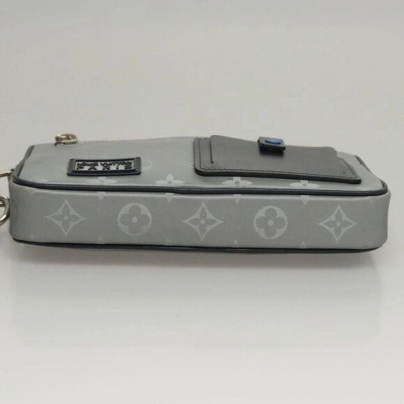 LOUIS VUITTON Monogram Satellite Alpha Clutch Bag Silver - Picture 6 of 16